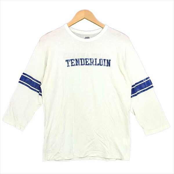 TENDERLOIN テンダーロイン フットボール 長袖 Tシャツ プリント ブランドロゴ カットソー ホワイト系 ホワイト系 S【中古】