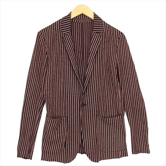 HYSTERIC GLAMOUR ヒステリックグラマー ストライプ １つボタン テーラードジャケット ブラック系 S【中古】