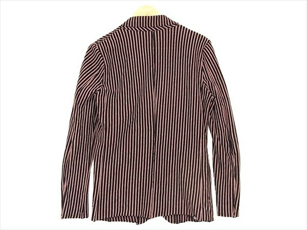 HYSTERIC GLAMOUR ヒステリックグラマー ストライプ １つボタン テーラードジャケット ブラック系 S【中古】