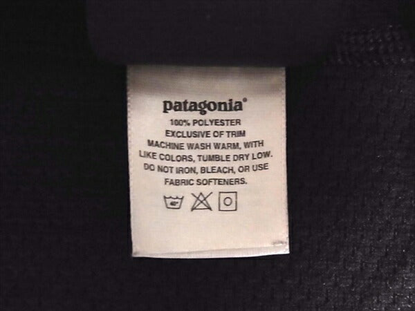 patagonia パタゴニア 44262 USA製 00年 CAPILENE キャプリーン プルオーバー フリース ジャケット 黒系 黒系 S【中古】
