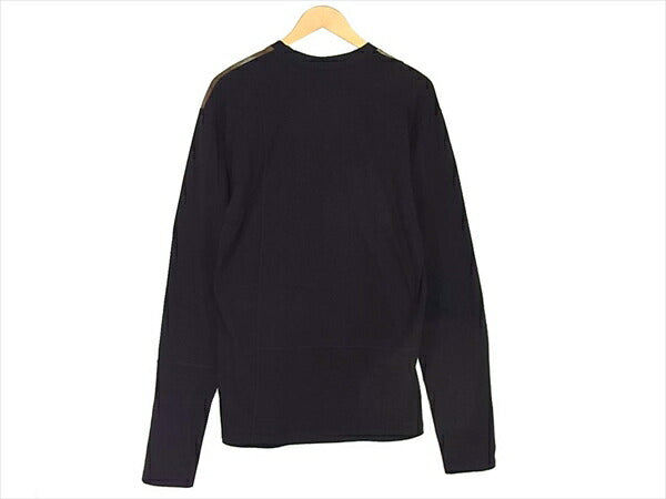 ジョーダンルカ 19AW ロングスリーブ メッシュ プリント クルーネック カットソー ブラック系 ブラック系 Ｓ【中古】
