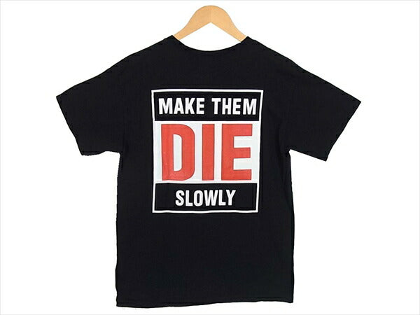 TENDERLOIN テンダーロイン MAKE THEM DIE SLOWLY W.Z.TEE プリント 半袖 TENDER ZOIN Tシャツ ブラック系 ブラック系 M【中古】