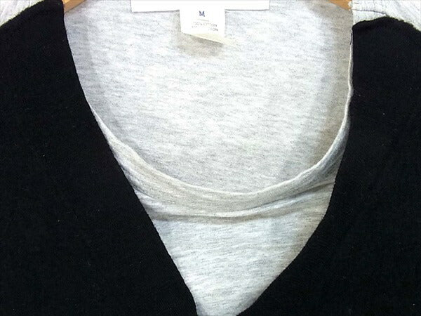COMME des GARCONS コムデギャルソン S19506 ニット ドッキング 切替 長袖 日本製 カットソー グレー系 グレー系 M【中古】
