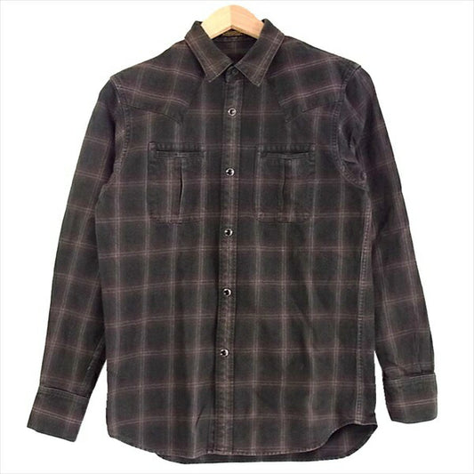 Celt&Cobra ケルト&コブラ 4ASH-01F チェック ウエスタン シャツ 長袖シャツ ブラック系 S【中古】