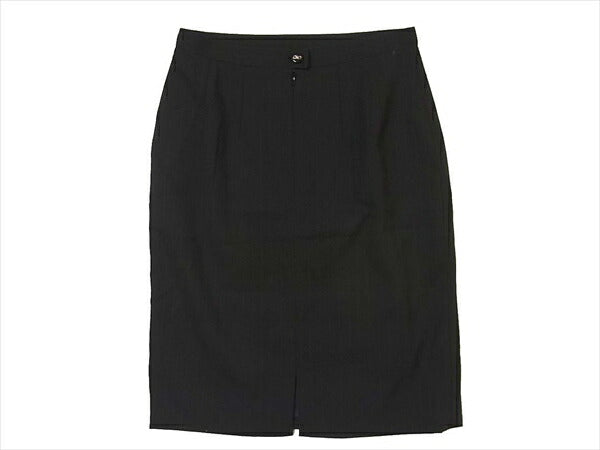 Salvatore Ferragamo サルヴァトーレフェラガモ ストライプ レディース スカート ブラック系 40【極上美品】【中古】