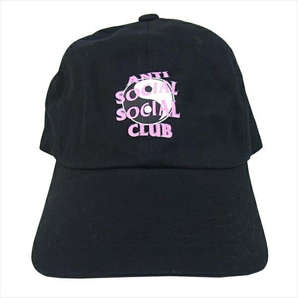 アンチソーシャルソーシャルクラブ ロゴプリント キャップ ブラック系 ブラック系【極上美品】【中古】