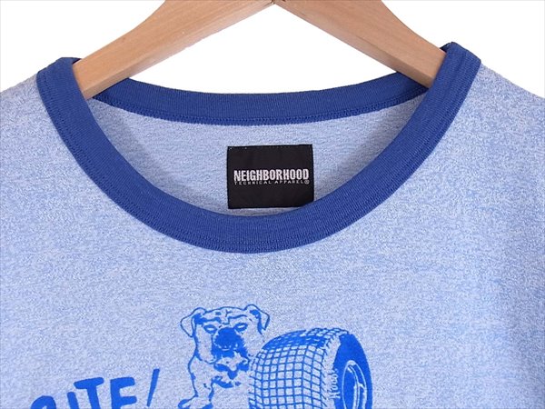 NEIGHBORHOOD ネイバーフッド ATNH-CS-16 BITE by Hoods リンガー メンズ Tシャツ 青系 青系 S【中古】