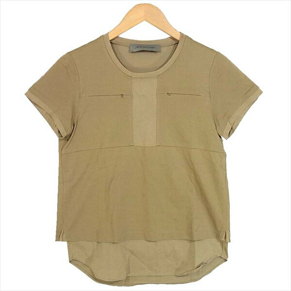 シークレットクローゼット 1-03-02-2014 鹿の子切替 レイヤード 半袖 レディース Tシャツ ベージュ系  ベージュ系 1【中古】