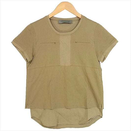 シークレットクローゼット 1-03-02-2014 鹿の子切替 レイヤード 半袖 レディース Tシャツ ベージュ系  ベージュ系 1【中古】