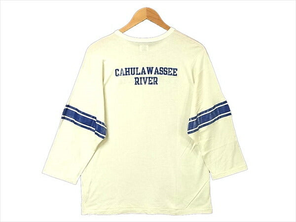 TENDERLOIN テンダーロイン T-FOOTBALL フットボール ロゴプリント 七分丈Tシャツ 七分丈 Tシャツ オフホワイト系 オフホワイト系 M【中古】