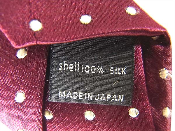 WACKO MARIA ワコマリア GUILTYPARTIES ドット シルク 日本製 ネクタイ エンジ系【中古】