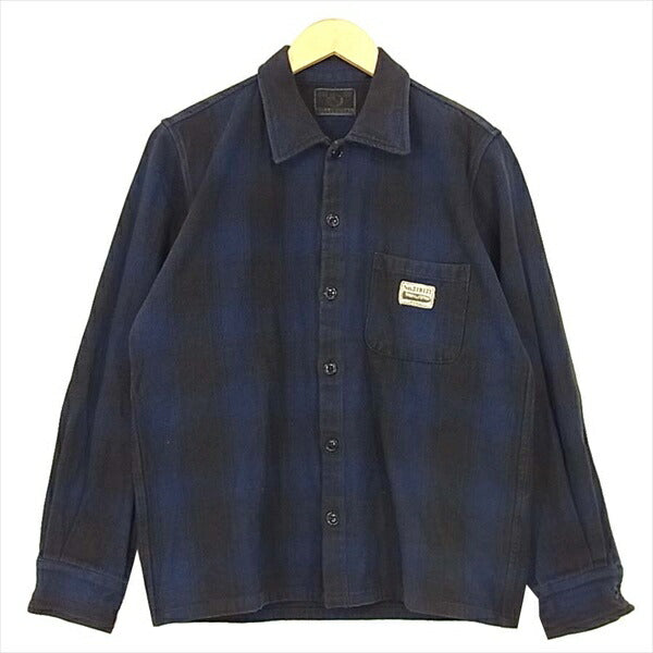 GLADHAND & Co. グラッドハンド BSMG-13-AW-07 BULL ORIGINAL チェック ワーク 長袖シャツ ネイビー系 ネイビー系 S【中古】