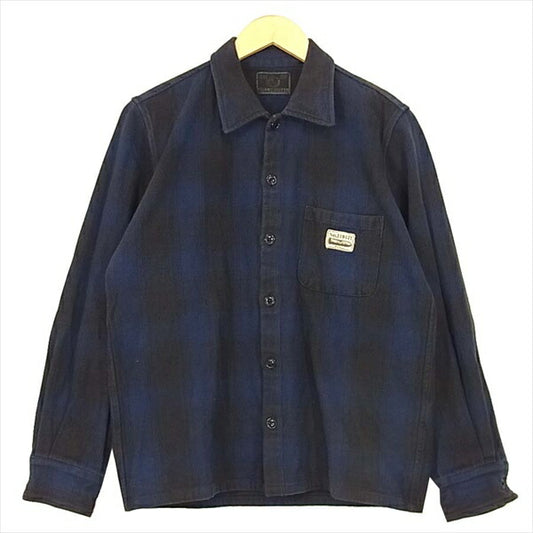 GLADHAND & Co. グラッドハンド BSMG-13-AW-07 BULL ORIGINAL チェック ワーク 長袖シャツ ネイビー系 ネイビー系 S【中古】