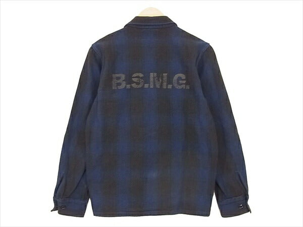 GLADHAND & Co. グラッドハンド BSMG-13-AW-07 BULL ORIGINAL チェック ワーク 長袖シャツ ネイビー系 ネイビー系 S【中古】