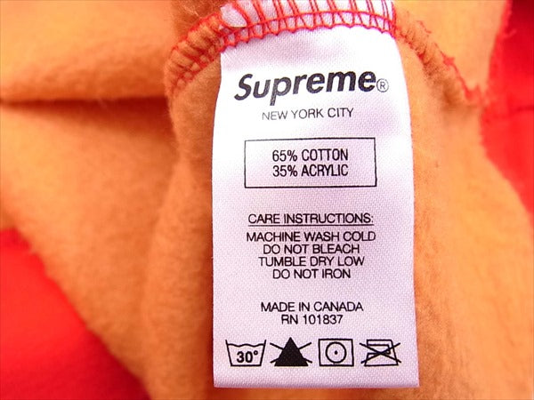 Supreme シュプリーム 18SS contrast crew neck クルーネック ボックス ロゴ スウェット レッド系 L【中古】