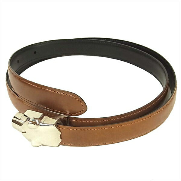 CARTIER カルティエ パンテール レザー ベルト 牛革 レディース レザーベルト ブラウン系【極上美品】【中古】