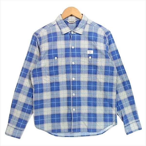 RADIALL ラディアル 10SS-RAD-04 チェック フランネル 長袖 シャツ 日本製 長袖シャツ ブルー系 ブルー系 M【中古】