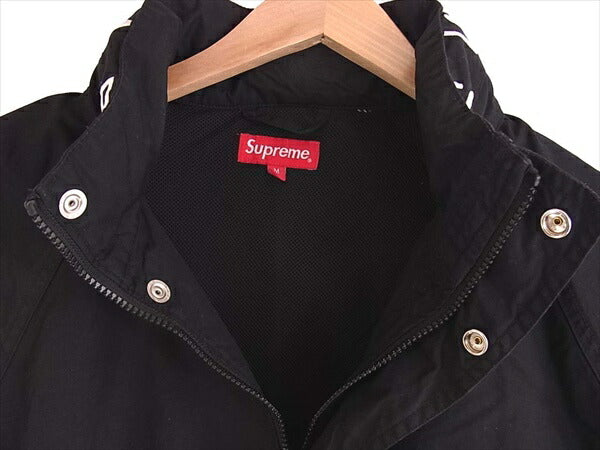 Supreme シュプリーム 20SS Raglan court jacket メンズ ロゴ 刺繍 ジャケット 黒  黒 M【中古】