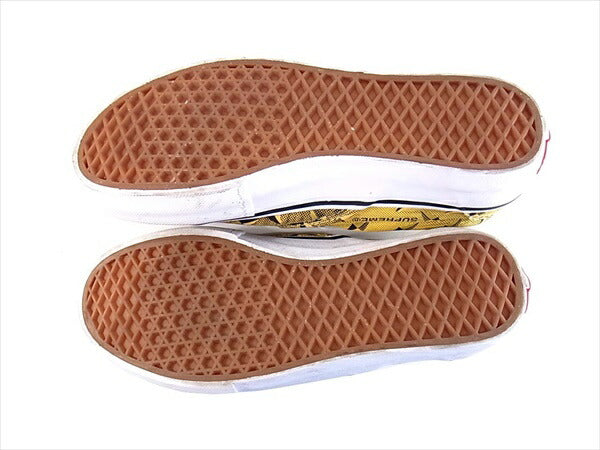 Supreme シュプリーム ×Vans バンズ 19SS Diamond Plate Slip-On Pro VN0A347VTEG スニーカー イエロー系 27.5㎝【中古】