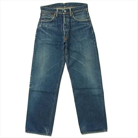 EVISU エヴィス 裏リベット 革パッチ レザーパッチ カモメペイント デニムパンツ デニム パンツ インディゴブルー系 30×35【中古】