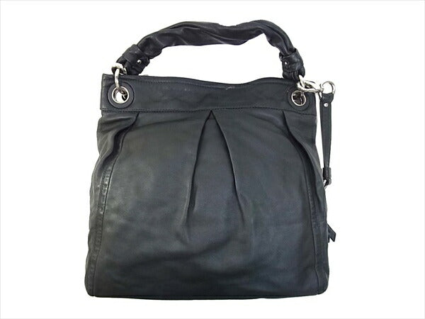 COACH コーチ レザー F13411 レディース ハンドバッグ ブラック系 ブラック系【中古】