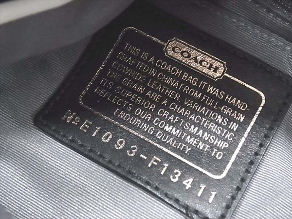 COACH コーチ レザー F13411 レディース ハンドバッグ ブラック系 ブラック系【中古】