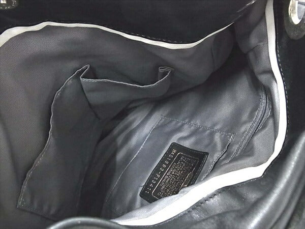 COACH コーチ レザー F13411 レディース ハンドバッグ ブラック系 ブラック系【中古】