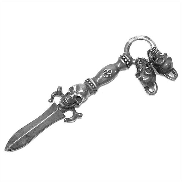 GABOR ガボール 生前 Gaboratory Old 2 skull w/Dagger w/skull オールド 2スカル w/ ダガー ウィズ スカル ペンダントトップ シルバー シルバー【中古】