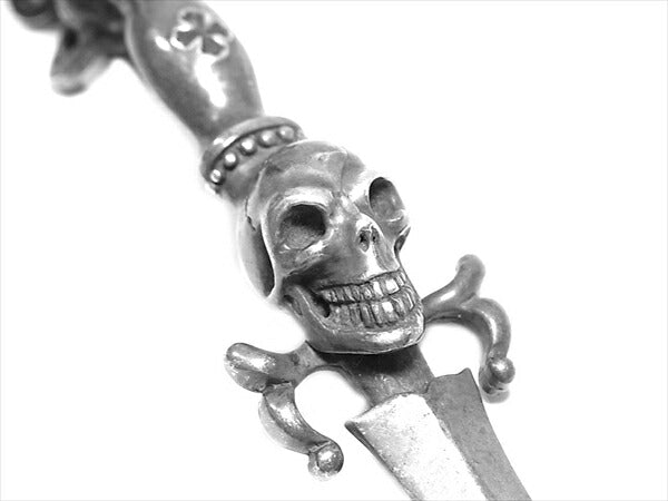 GABOR ガボール 生前 Gaboratory Old 2 skull w/Dagger w/skull オールド 2スカル w/ ダガー ウィズ スカル ペンダントトップ シルバー シルバー【中古】