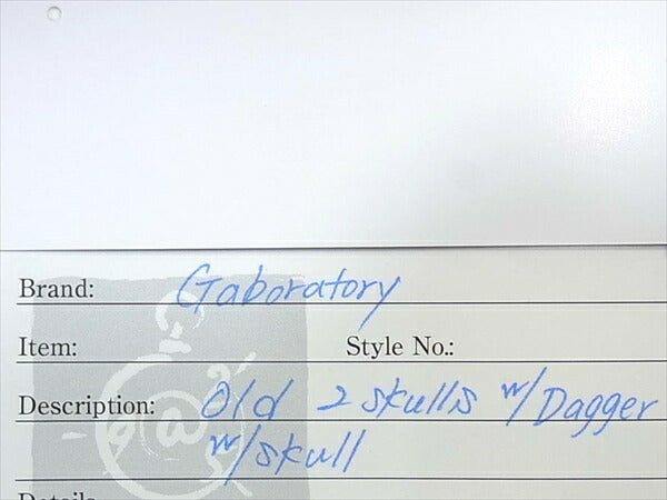 GABOR ガボール 生前 Gaboratory Old 2 skull w/Dagger w/skull オールド 2スカル w/ ダガー ウィズ スカル ペンダントトップ シルバー シルバー【中古】