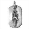 CHROME HEARTS クロムハーツ（原本無） スモール レイズド ダガー ドッグ タグ ダイヤ ペンダントトップ シルバー【中古】