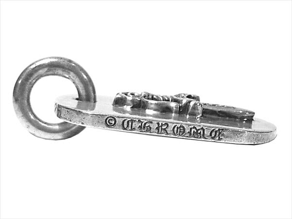 CHROME HEARTS クロムハーツ（原本無） スモール レイズド ダガー ドッグ タグ ダイヤ ペンダントトップ シルバー【中古】