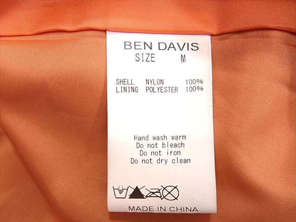 BEN DAVIS ベンデイビス ナイロン コーチ メンズ ロゴ 刺繍 ジャケット 黒系 黒系 M【美品】【中古】