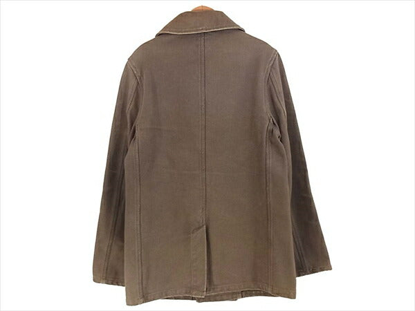 FULLCOUNT フルカウント 硫化染め ヘビーコットンツイル ジャケット Pコート カーキ(オリーブグリーン)系 38【中古】