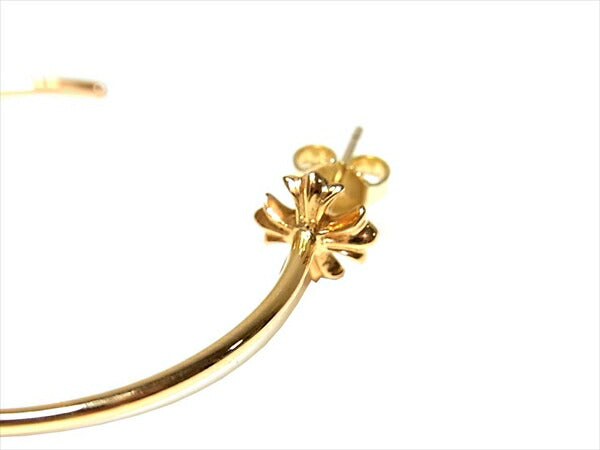 CHROME HEARTS クロムハーツ（原本無） 22K HOOP CH PLS CH プラス フープ ゴールド ピアス ゴールド系【美品】【中古】