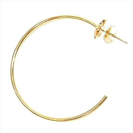 CHROME HEARTS クロムハーツ（原本有） 国内正規店原本付属 22K HOOP CH PLS CH プラス フープ ゴールド ピアス ゴールド系【美品】【中古】