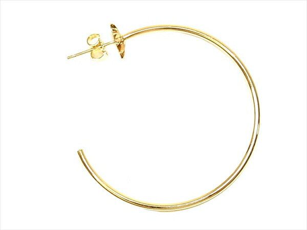 CHROME HEARTS クロムハーツ（原本有） 国内正規店原本付属 22K HOOP CH PLS CH プラス フープ ゴールド ピアス ゴールド系【美品】【中古】