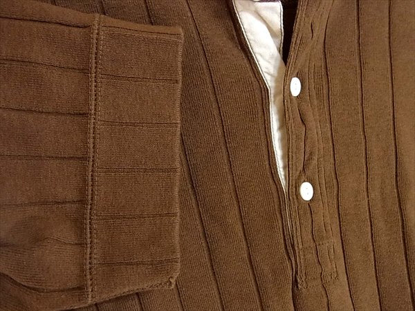 The REAL McCOY'S ザリアルマッコイズ リアルマッコイズ THE REAL MCCOY'S ダブルダイヤモンド DOUBLE DIAMOND ヘンリーネック Tシャツ ライトブラウン系 ライトブラウン系 S【中古】