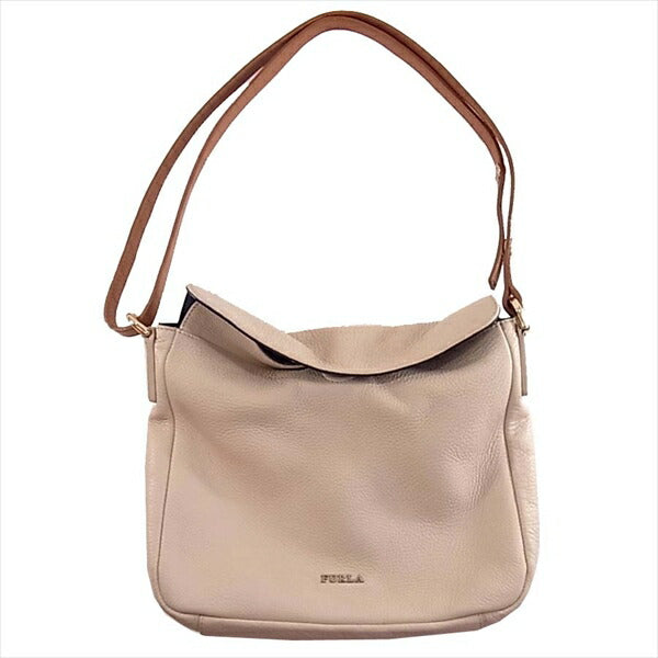 Furla フルラ レザー ブルガリア製   レディース ハンドバッグ ベージュ系 ベージュ系【美品】【中古】