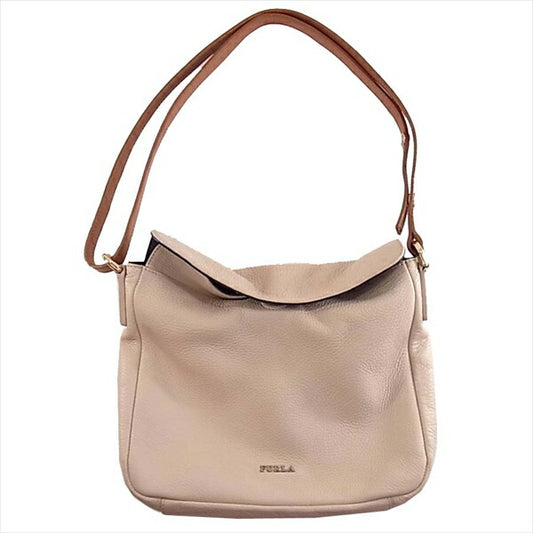Furla フルラ レザー ブルガリア製   レディース ハンドバッグ ベージュ系 ベージュ系【美品】【中古】
