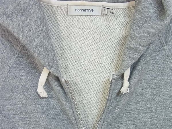 nonnative ノンネイティブ NN-C2701 コットン ジップパーカー 日本製 ジップ パーカー グレー系 1【中古】