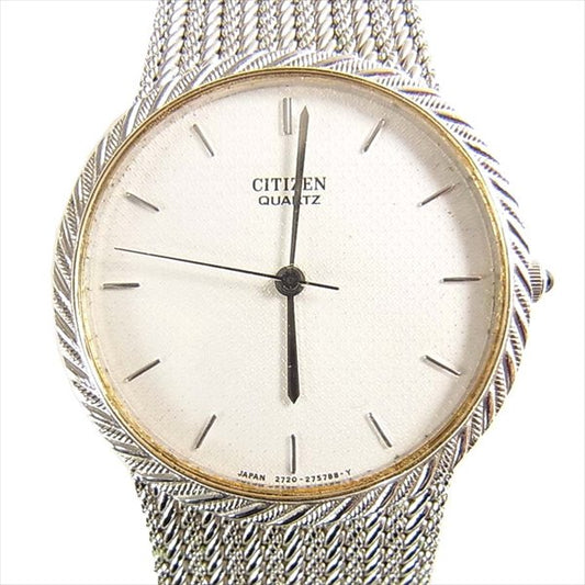 CITIZEN シチズン 2730-953002 4100871 SS/QZ 白文字盤 フラット レディース 時計 ウォッチ シルバー シルバー【中古】
