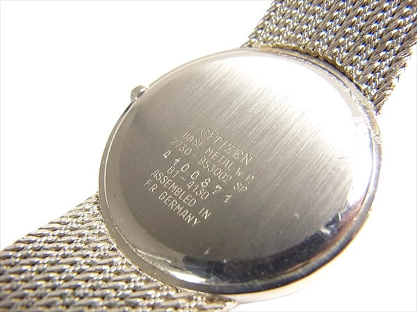 CITIZEN シチズン 2730-953002 4100871 SS/QZ 白文字盤 フラット レディース 時計 ウォッチ シルバー シルバー【中古】
