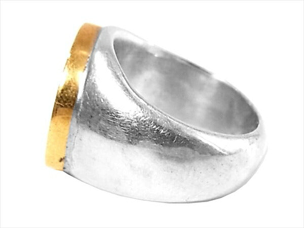 HOLLYWOOD RANCH MARKET ハリウッドランチマーケット Star Moon Stone Ring スタームーンストーン リング シルバー×ゴールド 12号程度【中古】
