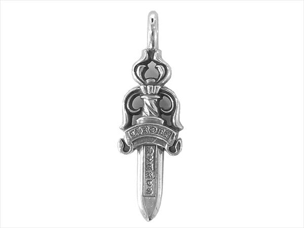CHROME HEARTS クロムハーツ（原本無） DBL DAGGER ダブルダガー タガ― ボールチェーン付き ペンダントトップ シルバー【中古】