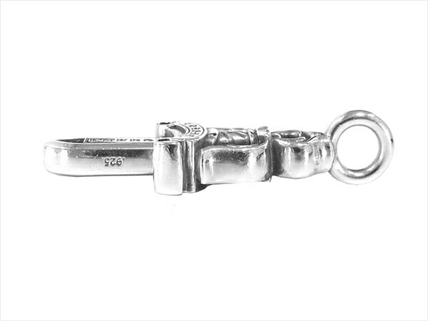 CHROME HEARTS クロムハーツ（原本無） DBL DAGGER ダブルダガー タガ― ボールチェーン付き ペンダントトップ シルバー【中古】