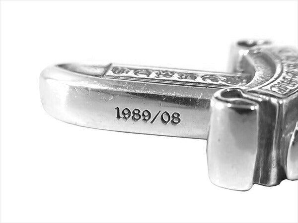 CHROME HEARTS クロムハーツ（原本無） DBL DAGGER ダブルダガー タガ― ボールチェーン付き ペンダントトップ シルバー【中古】