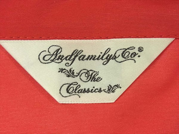 ANDFAMILYS アンドファミリー ジップジャケット ナイロン ジップ ジャケット レッド系 L【美品】【中古】