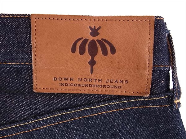 ダウンノースジーンズ 革パッチ ドーナツ釦 セルビッチ ジーンズ デニム パンツ インディゴブルー系 37【中古】