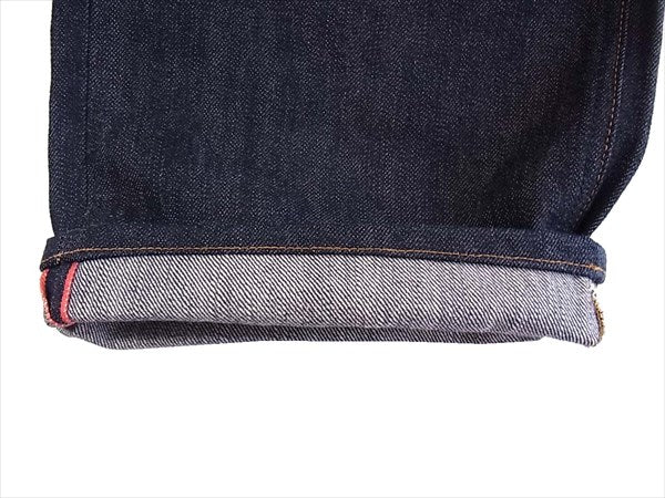 ダウンノースジーンズ 革パッチ ドーナツ釦 セルビッチ ジーンズ デニム パンツ インディゴブルー系 37【中古】